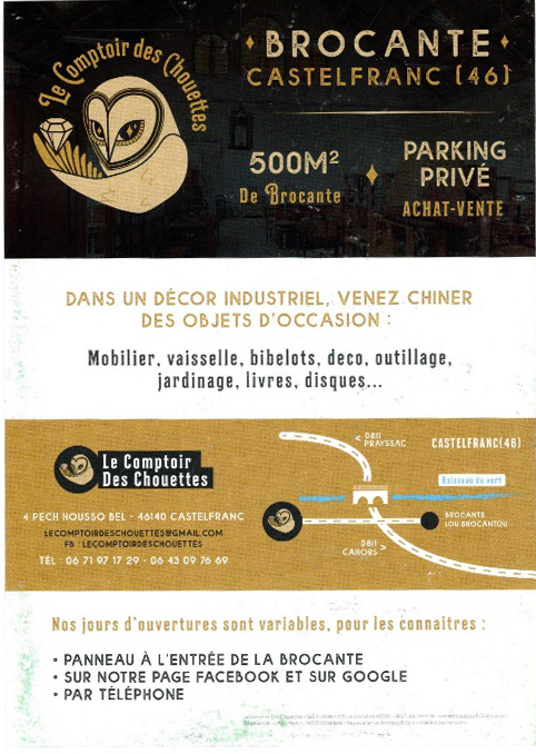 Comptoir des chouettes, Castelfranc